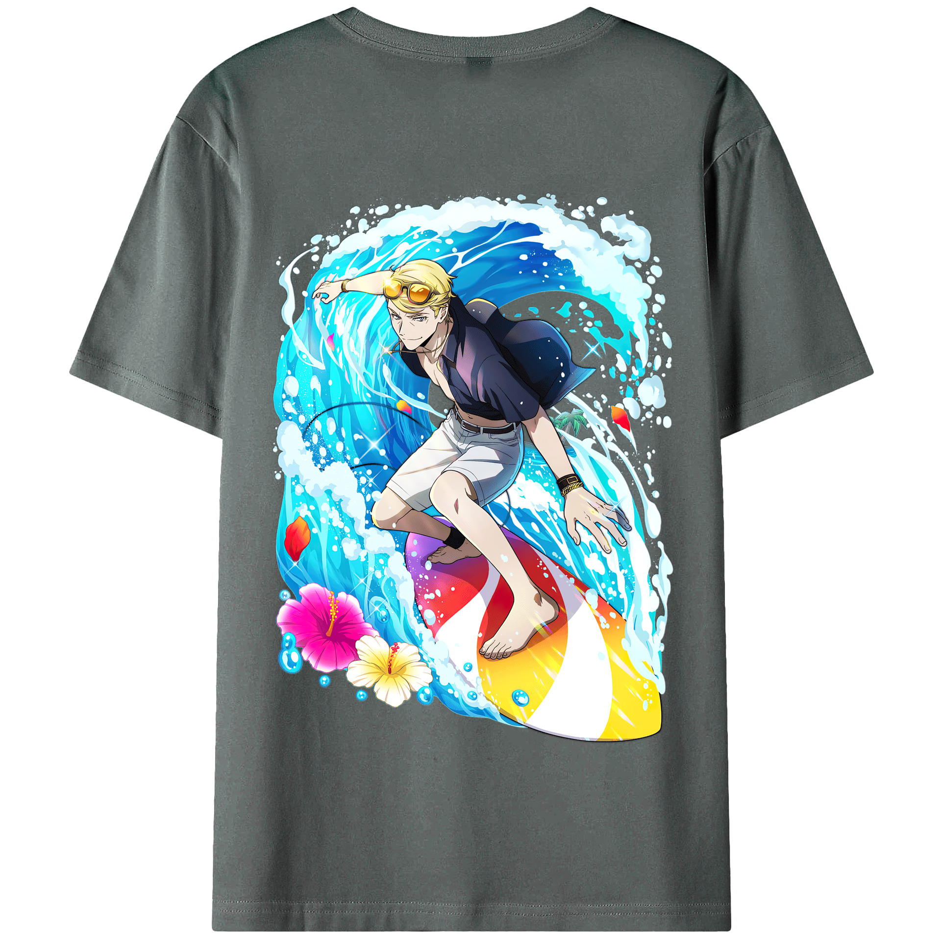 （画像用） 文豪ストレイドッグス Bungo Stray Dogs 綿100％半袖Tシャツ（背面プリント）